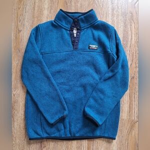 L.L. Bean Teal Fleece 1/4 Snap Pullover - Youth 14-16